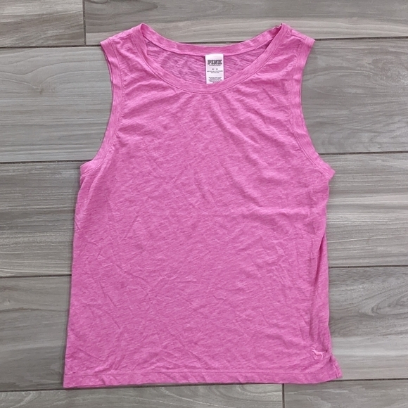 🧡 PINK Victoria's Secret Solid Pink Tank - Picture 1 of 2
